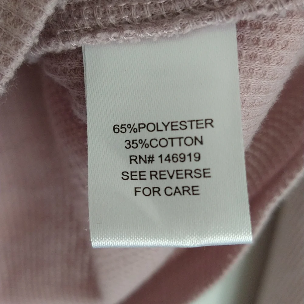 Freshman Lavender Lightweight Waffle-Knit Long-Sleeve Crop Top - Picture 8 of 8